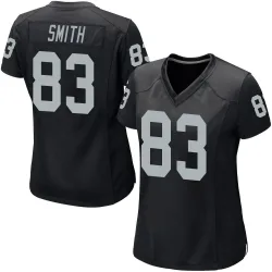Women's Key'Shawn Smith Las Vegas Raiders No.83 Game Team Color Jersey - Black