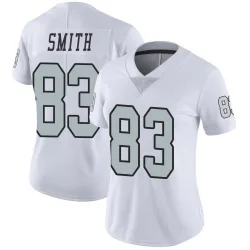 Women's Key'Shawn Smith Las Vegas Raiders No.83 Limited Color Rush Jersey - White