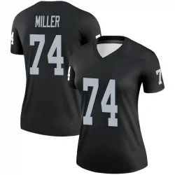 Women's Kolton Miller Las Vegas Raiders No.74 Legend Jersey - Black