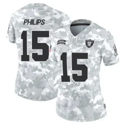 Women's Kyle Philips Las Vegas Raiders No.15 Limited 2024 Salute to Service Jersey - Arctic Camo