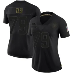 Women's Laki Tasi Las Vegas Raiders No.79 Limited 2020 Salute To Service Jersey - Black