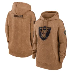 Women's Las Vegas Raiders No. 2023 Salute to Service Pullover Hoodie - Brown