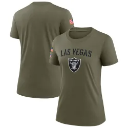 Women's Las Vegas Raiders No. Legend 2022 Salute To Service T-Shirt - Olive