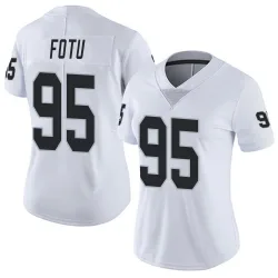 Women's Leki Fotu Las Vegas Raiders No.95 Limited Vapor Untouchable Jersey - White