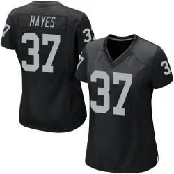 Women's Lester Hayes Las Vegas Raiders No.37 Game Team Color Jersey - Black