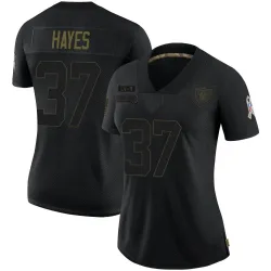 Women's Lester Hayes Las Vegas Raiders No.37 Limited 2020 Salute To Service Jersey - Black