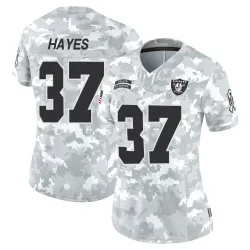 Women's Lester Hayes Las Vegas Raiders No.37 Limited 2024 Salute to Service Jersey - Arctic Camo