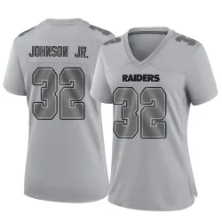 Women's Lonnie Johnson Jr. Las Vegas Raiders No.32 Game Atmosphere Fashion Jersey - Gray