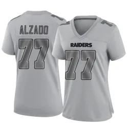 Women's Lyle Alzado Las Vegas Raiders No.77 Game Atmosphere Fashion Jersey - Gray