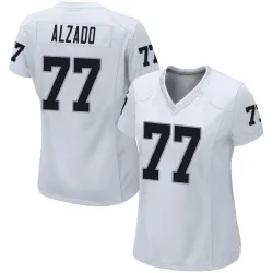 Women's Lyle Alzado Las Vegas Raiders No.77 Game Jersey - White