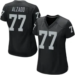 Women's Lyle Alzado Las Vegas Raiders No.77 Game Team Color Jersey - Black