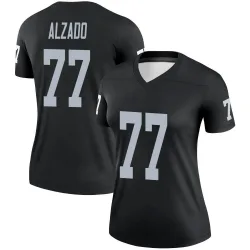 Women's Lyle Alzado Las Vegas Raiders No.77 Legend Jersey - Black