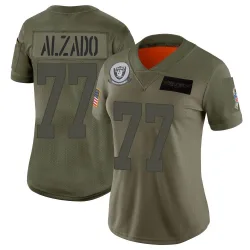 Women's Lyle Alzado Las Vegas Raiders No.77 Limited 2019 Salute to Service Jersey - Camo