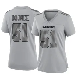 Women's Malcolm Koonce Las Vegas Raiders No.51 Game Atmosphere Fashion Jersey - Gray