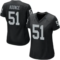 Women's Malcolm Koonce Las Vegas Raiders No.51 Game Team Color Jersey - Black