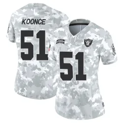 Women's Malcolm Koonce Las Vegas Raiders No.51 Limited 2024 Salute to Service Jersey - Arctic Camo