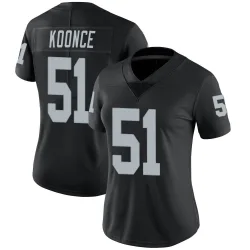 Women's Malcolm Koonce Las Vegas Raiders No.51 Limited Team Color Vapor Untouchable Jersey - Black