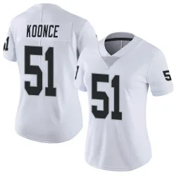 Women's Malcolm Koonce Las Vegas Raiders No.51 Limited Vapor Untouchable Jersey - White
