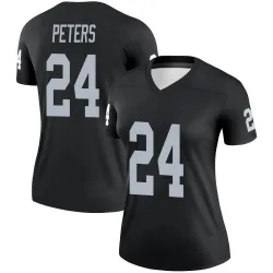 Women's Marcus Peters Las Vegas Raiders No.24 Legend Jersey - Black