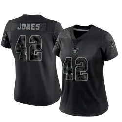 Women's Matt Jones Las Vegas Raiders No.42 Limited Reflective Jersey - Black