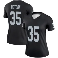 Women's Mello Dotson Las Vegas Raiders No.35 Legend Jersey - Black