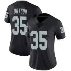 Women's Mello Dotson Las Vegas Raiders No.35 Limited Team Color Vapor Untouchable Jersey - Black