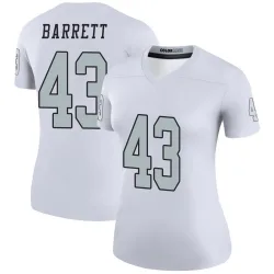 Women's Michael Barrett Las Vegas Raiders No.43 Legend Color Rush Jersey - White