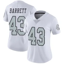 Women's Michael Barrett Las Vegas Raiders No.43 Limited Color Rush Jersey - White