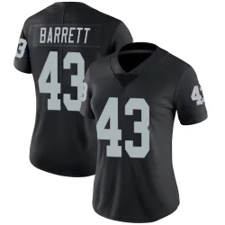 Women's Michael Barrett Las Vegas Raiders No.43 Limited Team Color Vapor Untouchable Jersey - Black