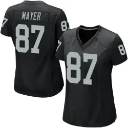 Women's Michael Mayer Las Vegas Raiders No.87 Game Team Color Jersey - Black