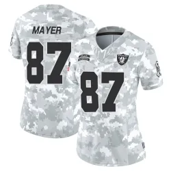 Women's Michael Mayer Las Vegas Raiders No.87 Limited 2024 Salute to Service Jersey - Arctic Camo