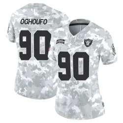 Women's Ovie Oghoufo Las Vegas Raiders No.90 Limited 2024 Salute to Service Jersey - Arctic Camo