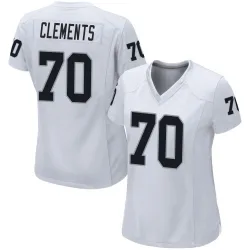 Women's Parker Clements Las Vegas Raiders No.70 Game Jersey - White