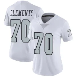 Women's Parker Clements Las Vegas Raiders No.70 Limited Color Rush Jersey - White