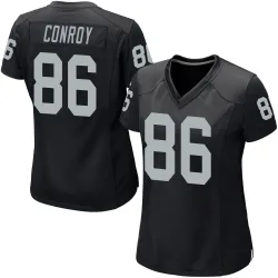Women's Pat Conroy Las Vegas Raiders No.86 Game Team Color Jersey - Black