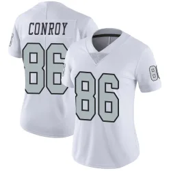 Women's Pat Conroy Las Vegas Raiders No.86 Limited Color Rush Jersey - White