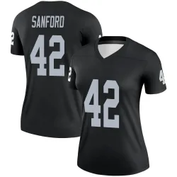 Women's Phalen Sanford Las Vegas Raiders No.42 Legend Jersey - Black