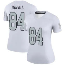 Women's Qadir Ismail Las Vegas Raiders No.84 Legend Color Rush Jersey - White