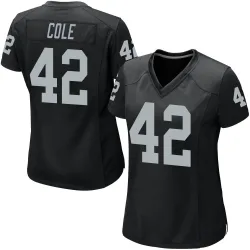 Women's Qwynnterrio Cole Las Vegas Raiders No.42 Game Team Color Jersey - Black