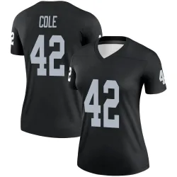 Women's Qwynnterrio Cole Las Vegas Raiders No.42 Legend Jersey - Black