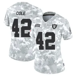 Women's Qwynnterrio Cole Las Vegas Raiders No.42 Limited 2024 Salute to Service Jersey - Arctic Camo