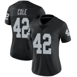 Women's Qwynnterrio Cole Las Vegas Raiders No.42 Limited Team Color Vapor Untouchable Jersey - Black