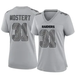 Women's Raheem Mostert Las Vegas Raiders No.31 Game Atmosphere Fashion Jersey - Gray