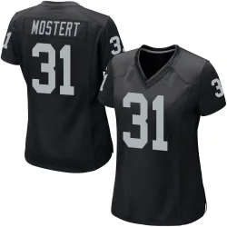 Women's Raheem Mostert Las Vegas Raiders No.31 Game Team Color Jersey - Black