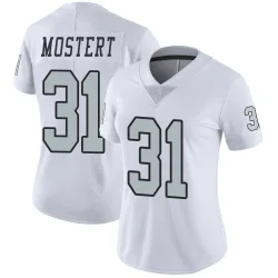 Women's Raheem Mostert Las Vegas Raiders No.31 Limited Color Rush Jersey - White