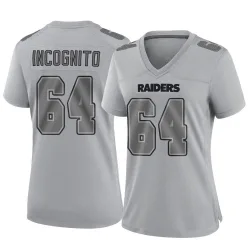 Women's Richie Incognito Las Vegas Raiders No.64 Game Atmosphere Fashion Jersey - Gray