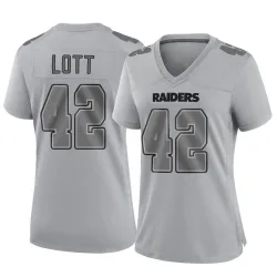 Women's Ronnie Lott Las Vegas Raiders No.42 Game Atmosphere Fashion Jersey - Gray
