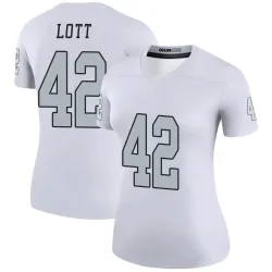 Women's Ronnie Lott Las Vegas Raiders No.42 Legend Color Rush Jersey - White