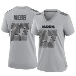 Women's Sam Webb Las Vegas Raiders No.27 Game Atmosphere Fashion Jersey - Gray