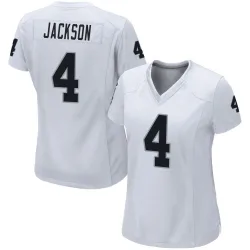 Women's Shedrick Jackson Las Vegas Raiders No.4 Game Jersey - White